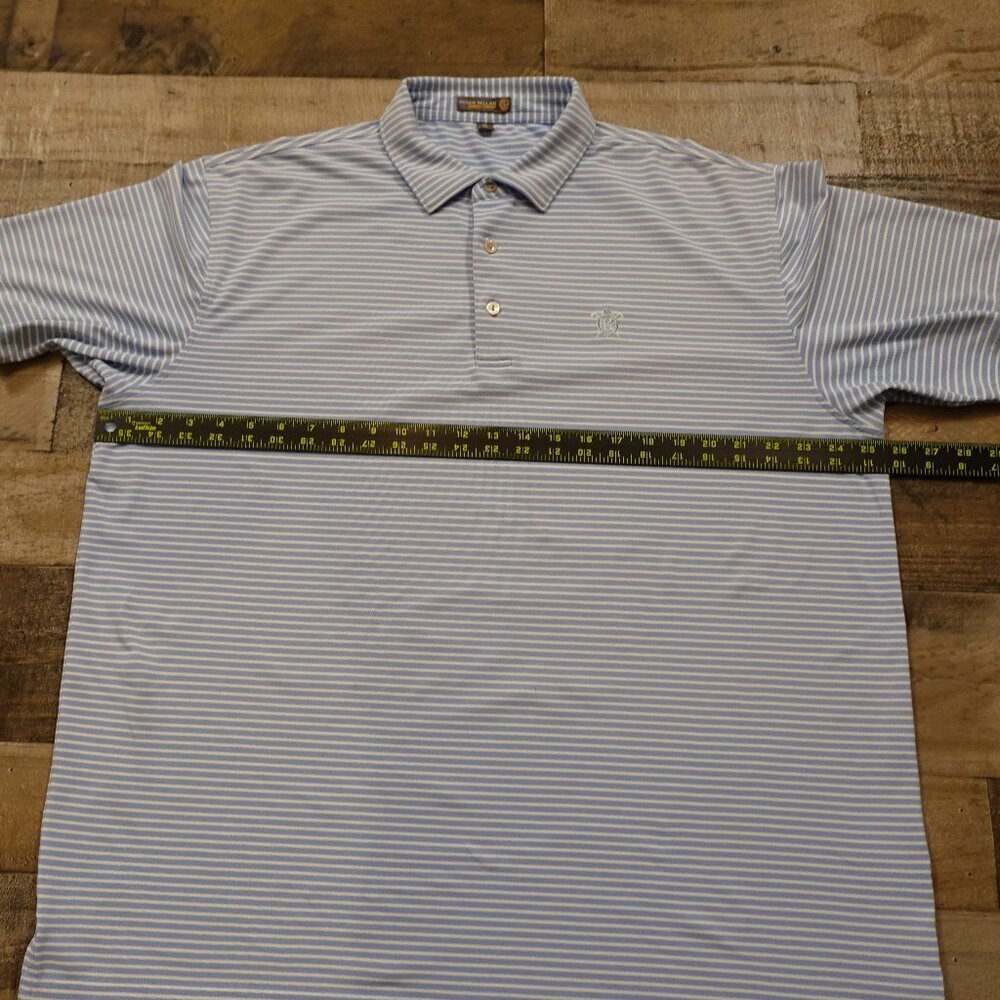 Peter Millar polo shirt summer comfort Hales Performance Jersey cottage blue XL - Picture 4 of 10